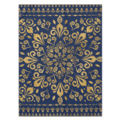Oriental Damask Ornament - Gold auf dunkelblau #3 Tischdecke (Vorderseite)