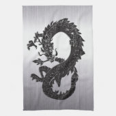 Oriental Dragon Black Handtuch (Vertikal)