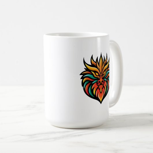 Oriental Dragon Head Tasse - Fiery Art Design (VorderseiteRechts)