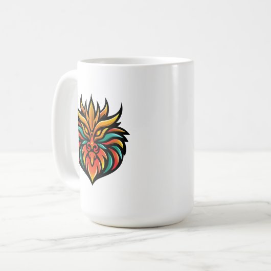 Oriental Dragon Head Tasse - Fiery Art Design (Vorderseite Links)