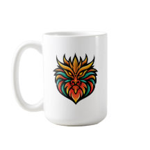 Oriental Dragon Head Tasse - Fiery Art Design