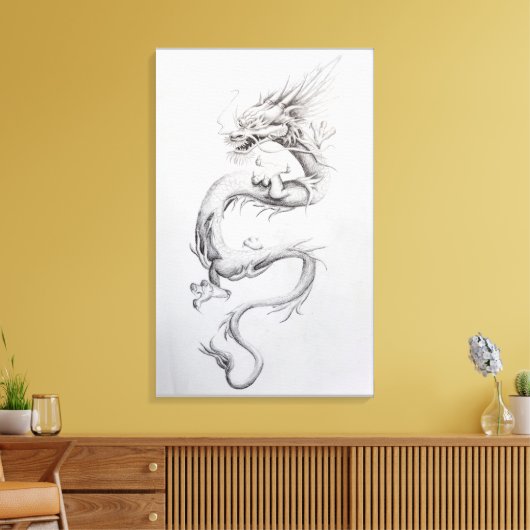 Oriental Dragon Leinwanddruck (Insitu (Wohnzimmer))