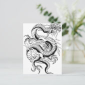 Oriental Dragon Postkarte (Stehend Vorderseite)