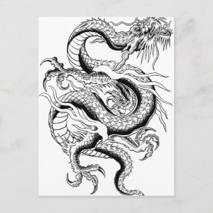 Oriental Dragon Postkarte