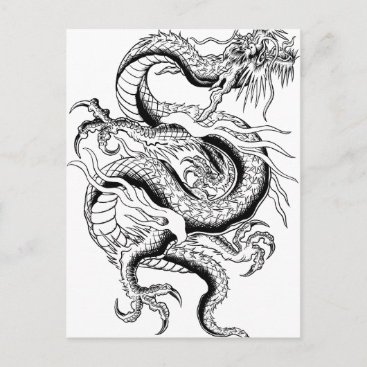 Oriental Dragon Postkarte (Vorderseite)