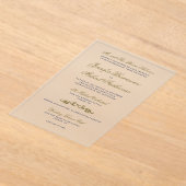 Oriental Elegance Wedding Invitation Gold Navy Acryleinladungen (Ablage )