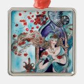 ORIENTAL FAIRE TALE Blue Sapphire Silbernes Ornament (Vorne)