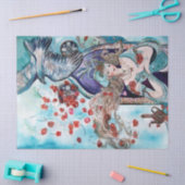 ORIENTAL FAIRTALE , Prinzessin, Rote Rose und Hawk Seidenpapier (Basteln)
