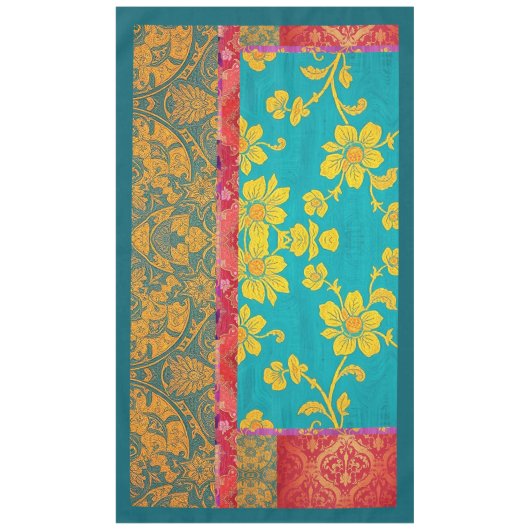 ORIENTAL Farbenfroh grünes Rot - Tabletten Tischdecke (Vorderseite)