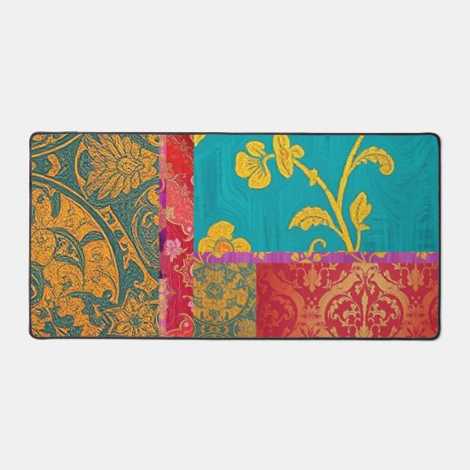 ORIENTAL farbiges grünes Rot - Desktop, Mauspad Schreibtischunterlage (Vorderseite)