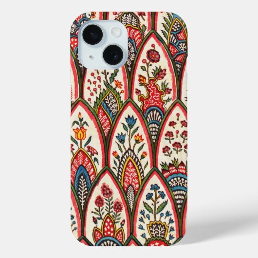 ORIENTAL FLORAL PATTERN Farbige Blume Blätter Case-Mate iPhone Hülle (Rückseite)