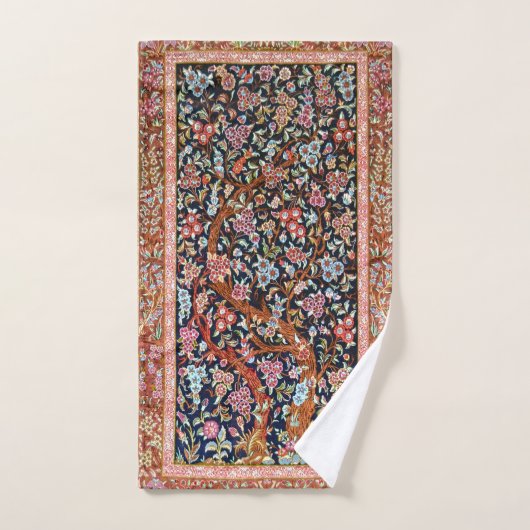 Oriental Floral Persian Tepet Rug Badhandtuch Set (Handtuch)