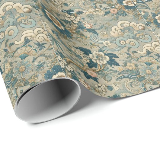 Oriental Garden Pattern Geschenkpapier (Rolleneckpunkt)