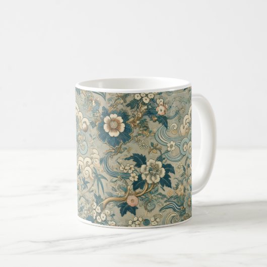 Oriental Garden Pattern Kaffeetasse (VorderseiteRechts)