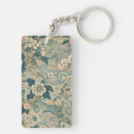 Oriental Garden Pattern Schlüsselanhänger (Rückseite)