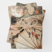 Oriental Geisha Ästhetik Schweres Gewicht Dekoupag Geschenkpapier Set (Beispiel)