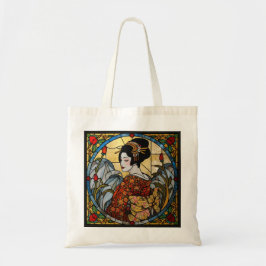 Oriental Geisha Stained Glass   Tragetasche