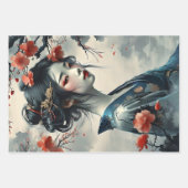 Oriental Girl Elegance - Decoupage- Geschenkpapier Set (Vorderseite)