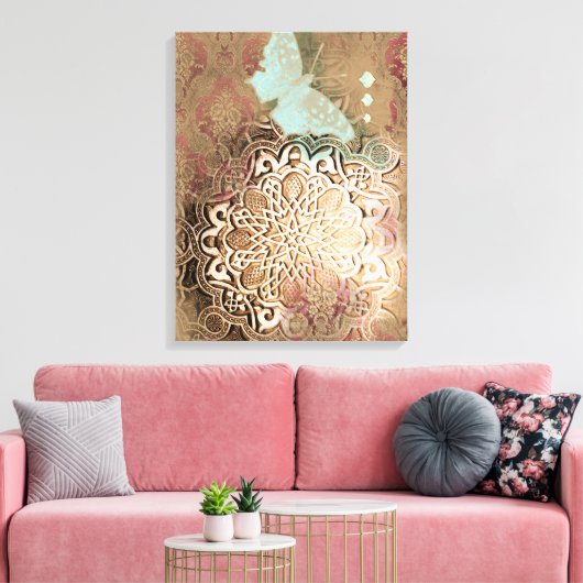 Oriental Glow II - Wrapped Canvas Leinwanddruck (Insitu (Wohnzimmer))