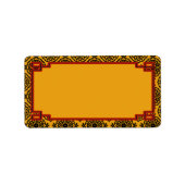 Oriental Gold Address Labels Adressaufkleber (Vorne)