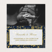 Oriental Gold Boho Foto Geschenkkarte Visitenkarten (Innenseite Aufgefaltet)