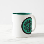 Oriental Green Ikko Ikki Japan Mon Vector Art Zweifarbige Tasse (VorderseiteRechts)