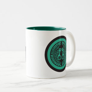 Oriental Green Ikko Ikki Japan Mon Vector Art Zweifarbige Tasse