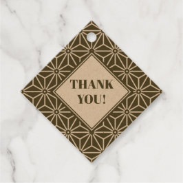 Oriental Green Matsuba Asanoha Japan Muster Geschenkanhänger