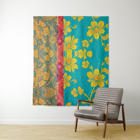 ORIENTAL Green Red Colorful - Tapestyle Wandteppich (Beispiel)