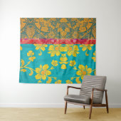 ORIENTAL Green Red Colorful - Tapestyle Wandteppich (Beispiel (Horizontal))