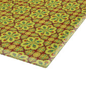 Oriental Green White Ottoman Türkisches Weinmuster Schneidebrett (Ecke)