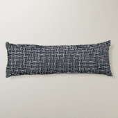 Oriental Indigo Blue White Japan Weaving Muster Seitenschläferkissen (Rückseite)