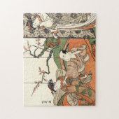 Oriental japanese geisha maiko ukiyo-e art puzzle (Vertikal)