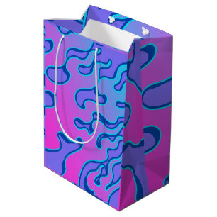 Oriental Japanese Neon Flame Pattern Mittlere Geschenktüte