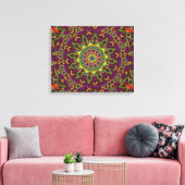 Oriental Kaleidoscope Wall Leinwand (Insitu (Wohnzimmer))