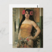 Oriental Lady Vintag Postcard Postkarte (Vorne/Hinten)