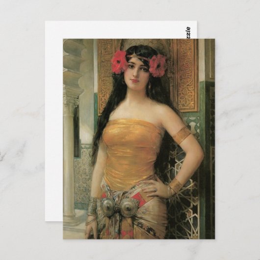 Oriental Lady Vintag Postcard Postkarte (Vorne/Hinten)
