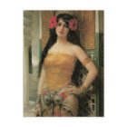 Oriental Lady Vintag Postcard