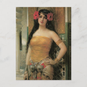 Oriental Lady Vintag Postcard Postkarte