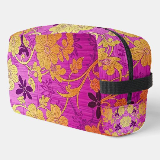 ORIENTAL Lila rosa Muster - Toilettenbeutel Waschbeutel (Linke Seite)