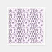 Oriental Lila White Ayame Japan Bishamon Muster Serviette (Vorderseite)