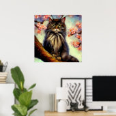 Oriental Longhair Cat Poster (Heimbüro)