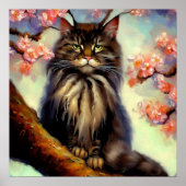 Oriental Longhair Cat Poster (Vorne)