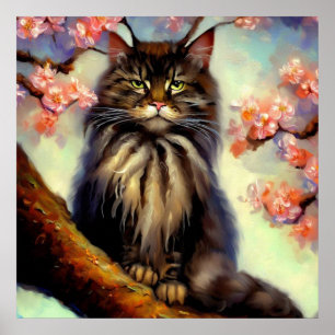 Oriental Longhair Cat Poster
