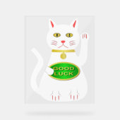 Oriental Lucky Cat Acrylschild (Vorderseite)