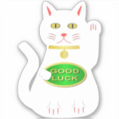 Oriental Lucky Cat Aufkleber (Vorderseite)