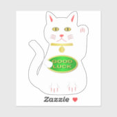 Oriental Lucky Cat Aufkleber (Blatt)