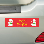 Oriental Lucky Cat Chinese New Year Custom Autoaufkleber (Auf Auto)
