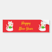 Oriental Lucky Cat Chinese New Year Custom Autoaufkleber (Vorne)