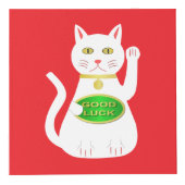 Oriental Lucky Cat Custom Foto Upload Würfel (Vorderseite)
